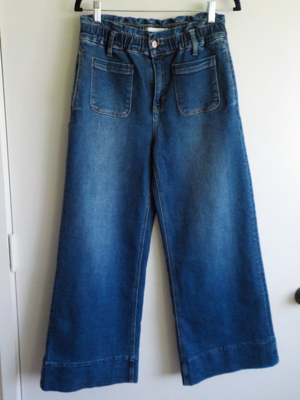 Risen Jeans - Size 11/30 - Wide Leg Elastic Waist Pockets (2614)